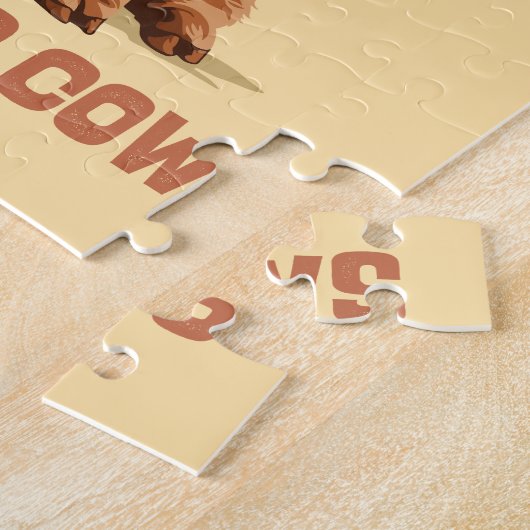 Gewoon een meisje dat houdt van Highland Koeien Legpuzzel (Zijkant)