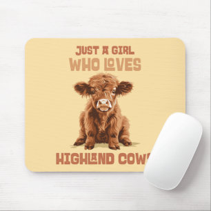 Gewoon een meisje dat houdt van Highland Koeien Muismat