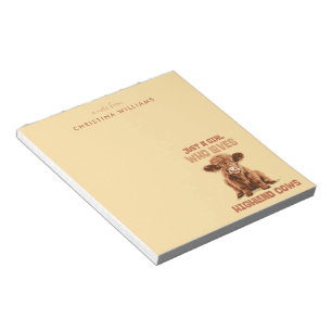 Gewoon een meisje dat houdt van Highland Koeien Notitieblok
