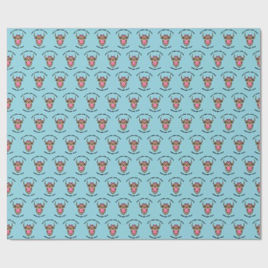 Gewoon een meisje dat houdt van Highland Koeien Sc Cadeaupapier (Vlak)