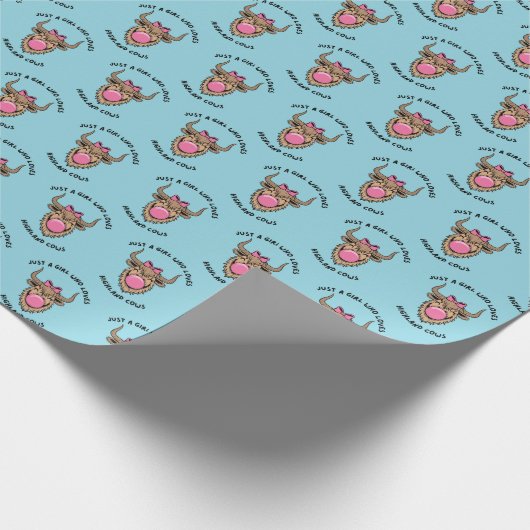 Gewoon een meisje dat houdt van Highland Koeien Sc Cadeaupapier (Hoek)