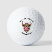 Gewoon een meisje dat houdt van Highland Koeien Sc Golfballen (Voorkant)