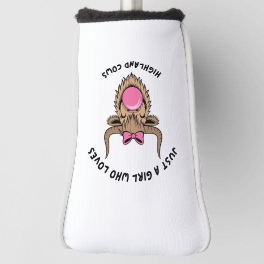Gewoon een meisje dat houdt van Highland Koeien Sc Golfheadcover (Draai 90)
