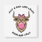Gewoon een meisje dat houdt van Highland Koeien Sc Magneet (Voorkant)