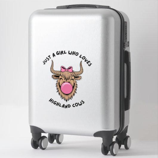 Gewoon een meisje dat houdt van Highland Koeien Sc Sticker (Koffer)