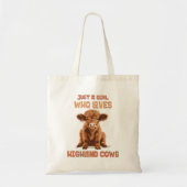 Gewoon een meisje dat houdt van Highland Koeien Tote Bag (Voorkant)