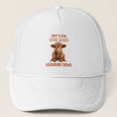 Gewoon een meisje dat houdt van Highland Koeien Trucker Pet (Voorkant)
