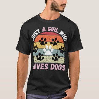 Gewoon een meisje dat houdt van honden Schattigee T-shirt