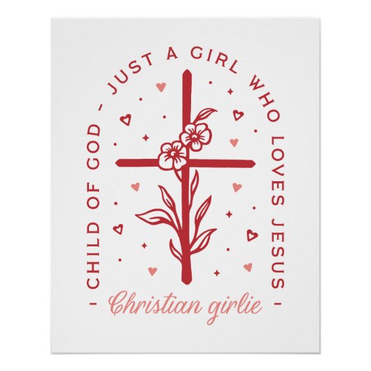 Gewoon een meisje dat houdt van Jezus Christelijke Perfect Poster (Voorkant)