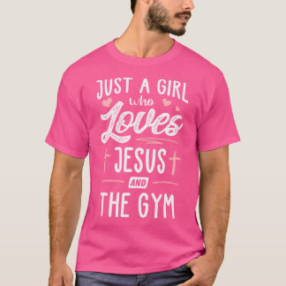 Gewoon een meisje dat houdt van Jezus en de sports T-shirt