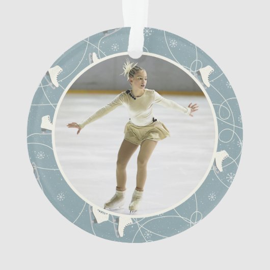 Gewoon een meisje dat houdt van Jezus & Schaatsen  Ornament (achterkant)