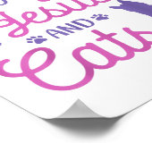 Gewoon een meisje dat houdt van katten en Jezus gr Poster (Hoek)