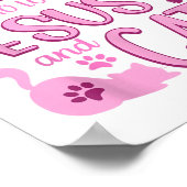 Gewoon een meisje dat houdt van katten en Jezus gr Poster (Hoek)