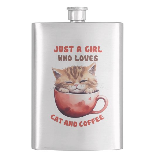 Gewoon een meisje dat houdt van katten en koffie ( flacon (Voorkant)