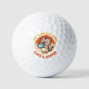 Gewoon een meisje dat houdt van katten en koffie golfballen