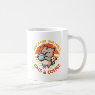 Gewoon een meisje dat houdt van katten en koffie koffiemok