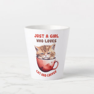 Gewoon een meisje dat houdt van katten en koffie ( latte mok