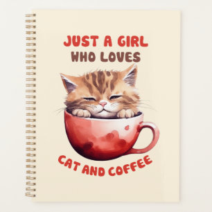 Gewoon een meisje dat houdt van katten en koffie ( planner