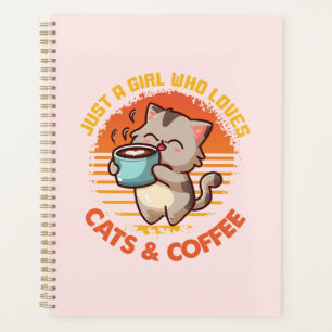 Gewoon een meisje dat houdt van katten en koffie planner