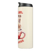 Gewoon een meisje dat houdt van katten en koffie ( thermosbeker (Geroteerd rechts)