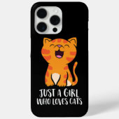Gewoon een meisje dat houdt van katten Pullover Case-Mate iPhone Case (Achterkant)