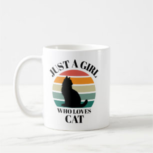 Gewoon een meisje dat houdt van kattenkoffie Mok
