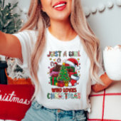 Gewoon een meisje dat houdt van kerst T-shirt