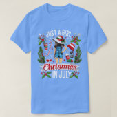 Gewoon een meisje dat houdt van Kerstmis in juli m T-shirt (Design voorkant)