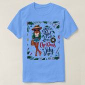 Gewoon een meisje dat houdt van Kerstmis in juli m T-shirt (Design voorkant)
