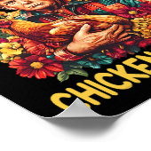 Gewoon een meisje dat houdt van kippen en Trump gr Poster (Hoek)