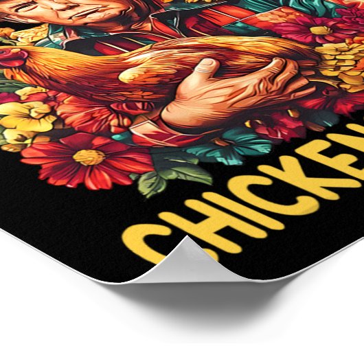 Gewoon een meisje dat houdt van kippen en Trump gr Poster (Hoek)