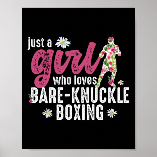 Gewoon een meisje dat houdt van knuckle boksen poster (Voorkant)