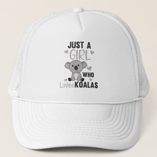 Gewoon een meisje dat houdt van Koalas Cute Koala  Trucker Pet (Voorkant)