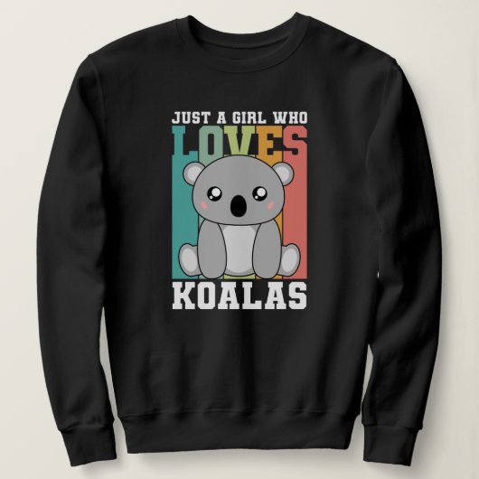 Gewoon een meisje dat houdt van Koalas Cute Koala  Trui (Design voorkant)