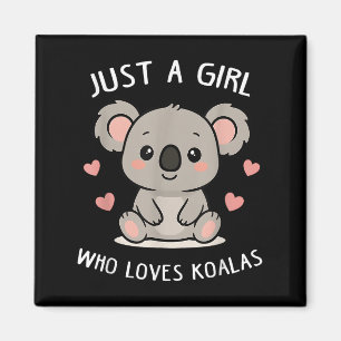 Gewoon een meisje dat houdt van koala's Schattige Magneet