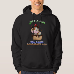 Gewoon een meisje dat houdt van Koe schattige dier Hoodie