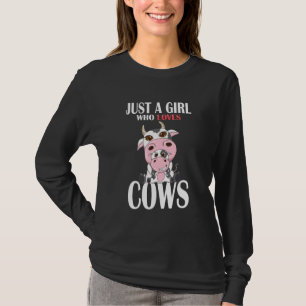 Gewoon een meisje dat houdt van Koeien Koeien Baby T-shirt