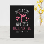 Gewoon een meisje dat houdt van kunstschaatsen ges kaart (Gele Bloem)