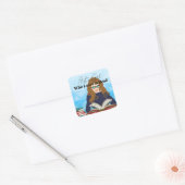 Gewoon een meisje dat houdt van lezen vierkante sticker (Envelop)