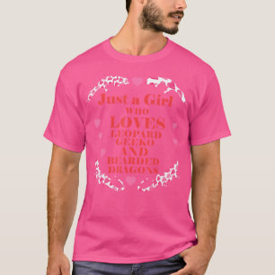 Gewoon een meisje dat houdt van luipaard gekko en  t-shirt