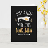 Gewoon een meisje dat houdt van Marimba speler cad Kaart (Gele Bloem)