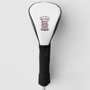 Gewoon een meisje dat houdt van Moo Deng Baby Hipp Golfheadcover