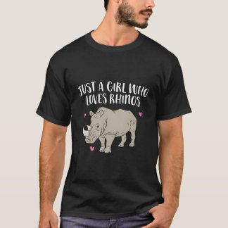 Gewoon een meisje dat houdt van neushoorns Schatti T-shirt