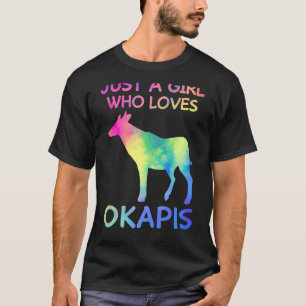 Gewoon een meisje dat houdt van Okapis Grappige Ok T-shirt