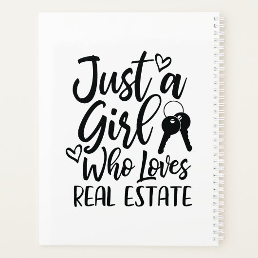 Gewoon een meisje dat houdt van onroerend goed pla planner (Achterkant)
