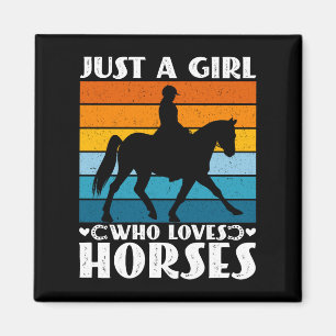 Gewoon een meisje dat houdt van paarden grappige p magneet