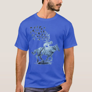 Gewoon een meisje dat houdt van paarden paardrijde t-shirt