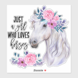 Gewoon een meisje dat houdt van Paarden - Vinyl St Sticker