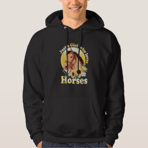Gewoon een meisje dat houdt van paardrijden meisje hoodie
