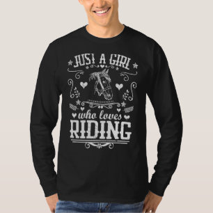 Gewoon een meisje dat houdt van paardrijden Ruiter T-shirt